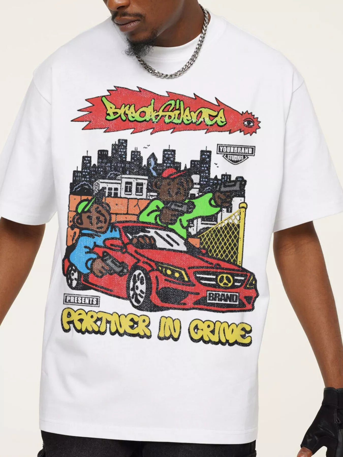 Men's Graphic Crew Neck T-Shirt - cas7m