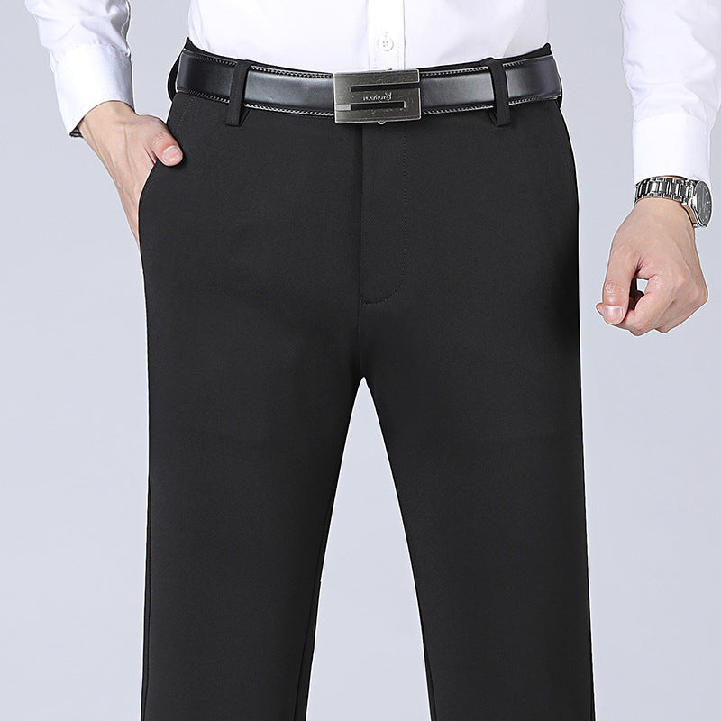 Mens Stretch Business Straight-Cut Casual Pants - cas7m