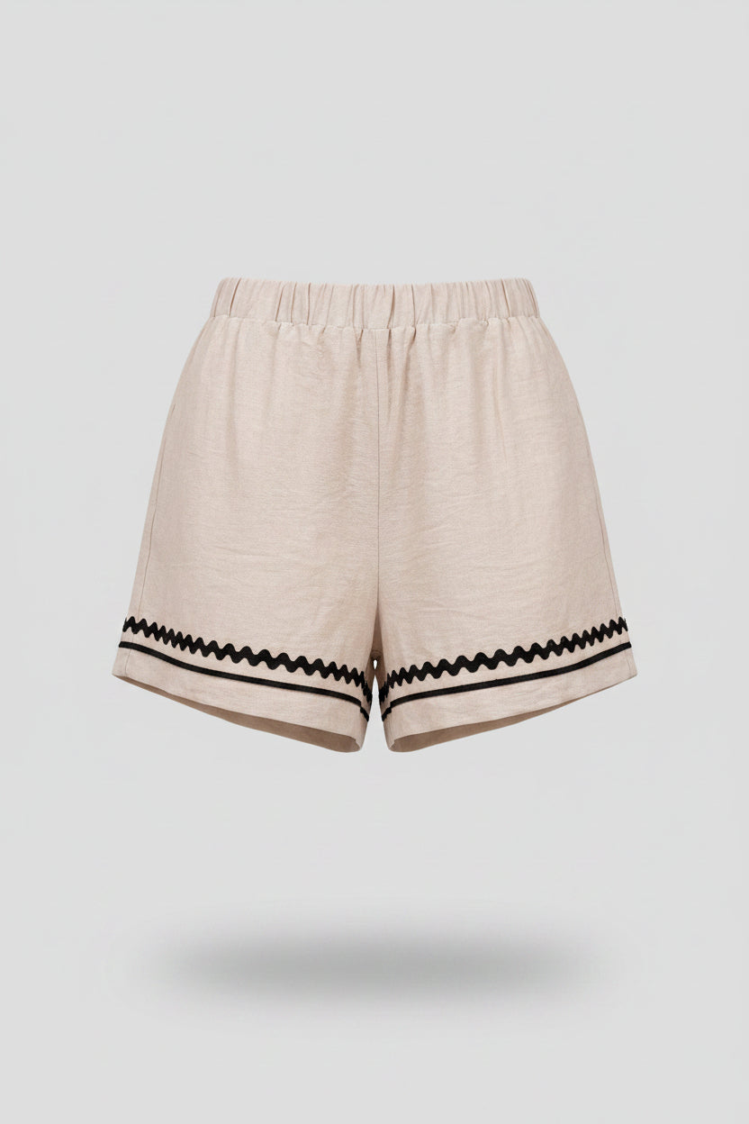 Comfy Viscose Blend Drawstring Shorts - Easy Care Machine Washable - cas7m