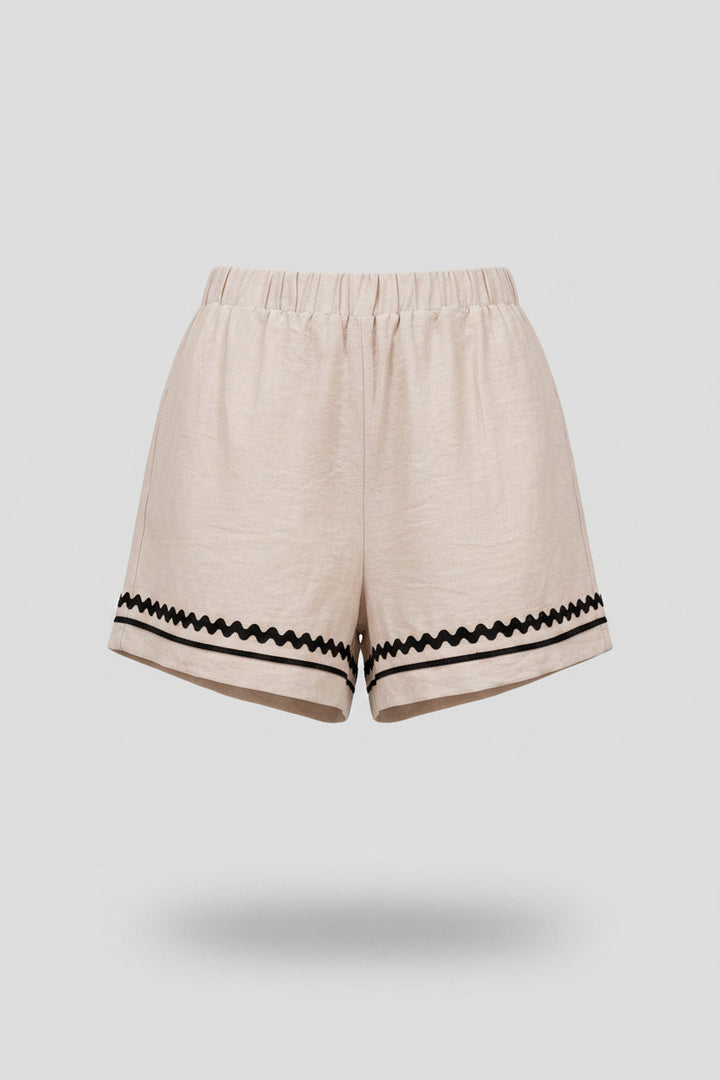 Comfy Viscose Blend Drawstring Shorts - Easy Care Machine Washable - cas7m
