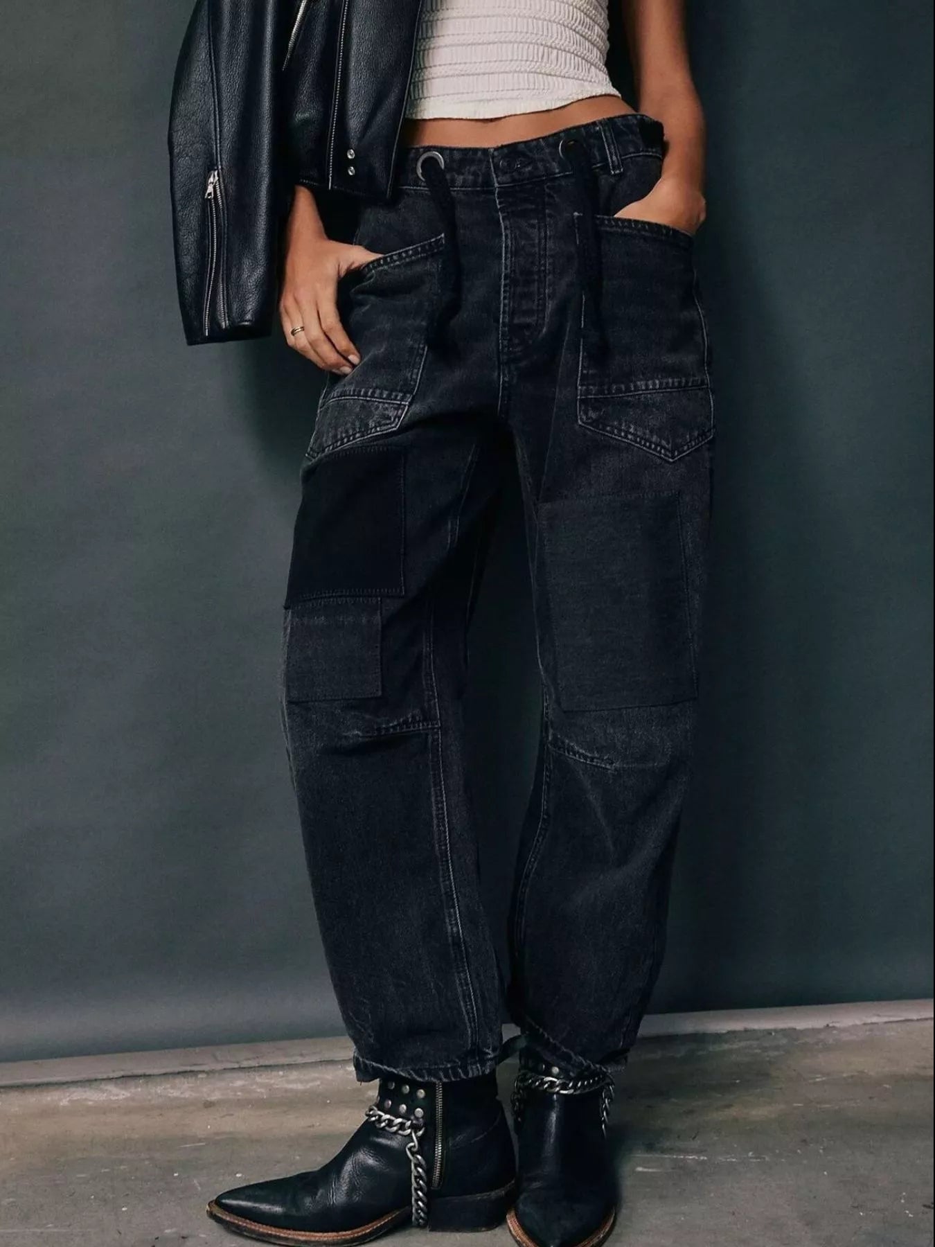 Washed Relaxed Fit Jeans - cas7m