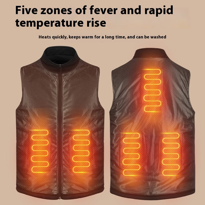 Winter Electric Heating Vest Cold-proof Warm Vest Vest - cas7m
