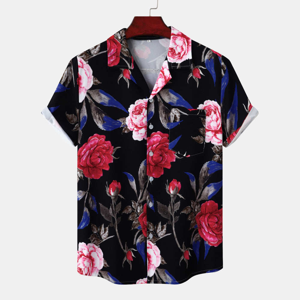 Youth Vacation Casual Beach Style Short Sleeve Men - cas7m