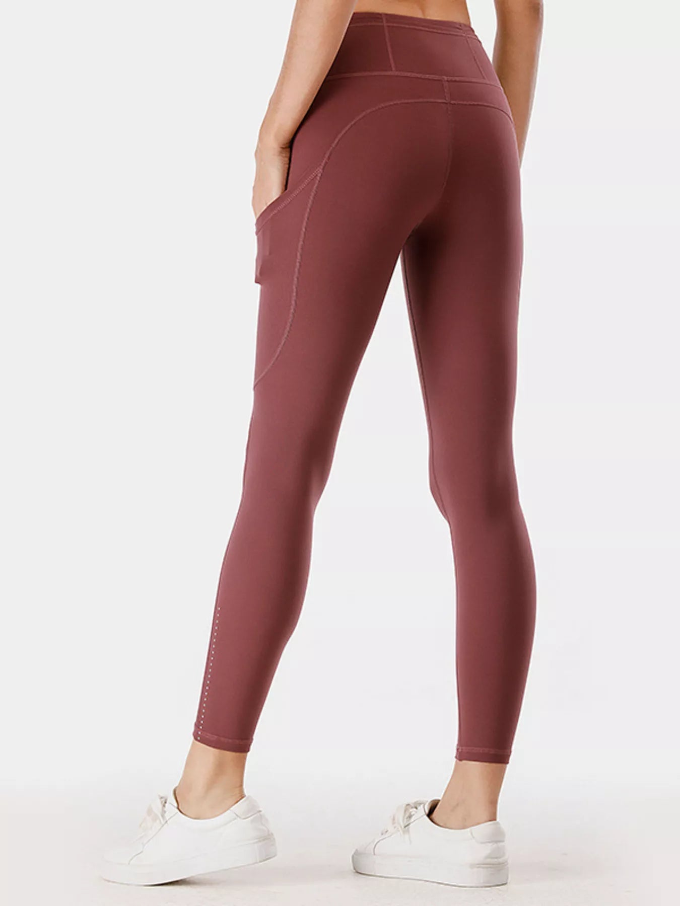 Full Size High-Waisted Active Leggings with Pockets Plus Size - cas7m