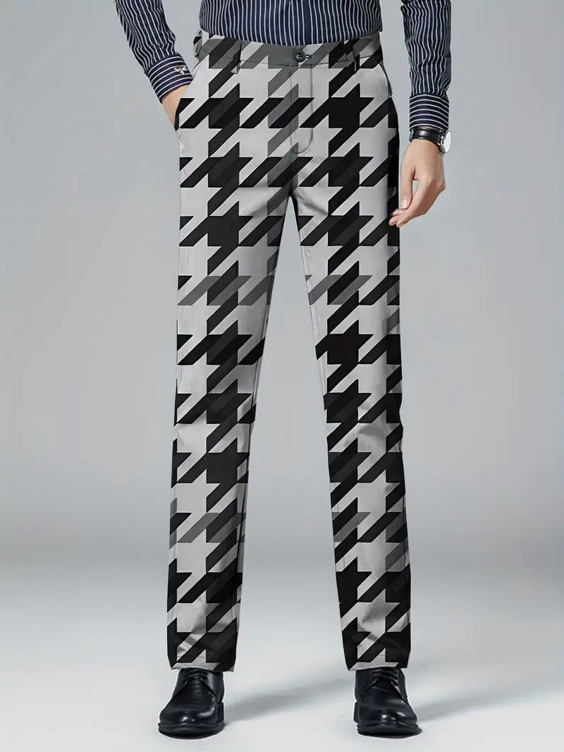 Mens Casual Slim-fit Straight-leg Dress Pants - cas7m