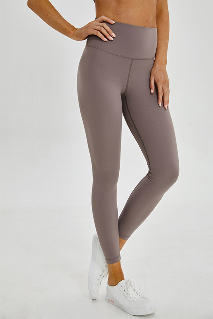 Millennia Wide Seamless Band Waist Sports Leggings - cas7m