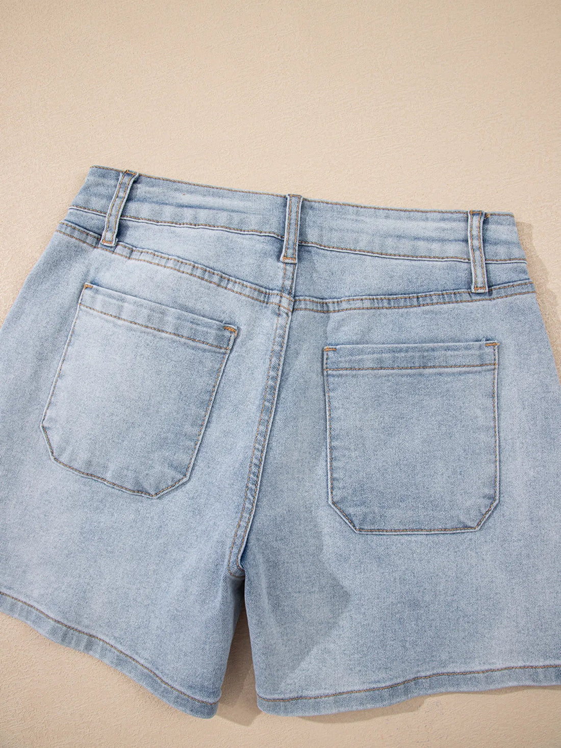 Stylish Cotton Blend Pocketed Shorts - Machine Washable - cas7m