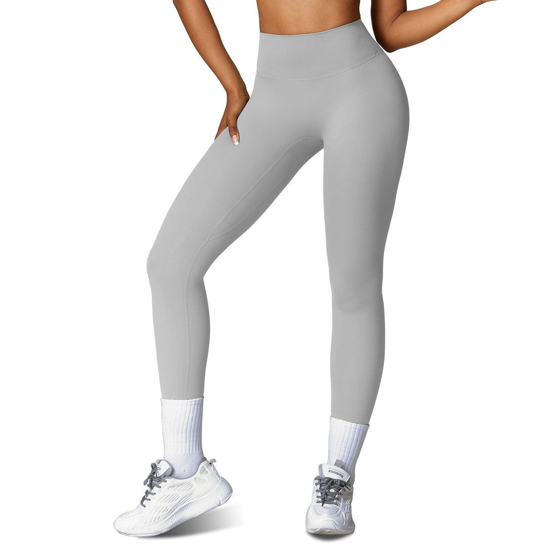 4 Sizes-5 Colors Option - 1Pc Women's High Waist Workout Leggings Tummy Control Compression Yoga Tight Pants Gym Pants Athletic Running Leggings With 25In Inseam No Front Seam - cas7m
