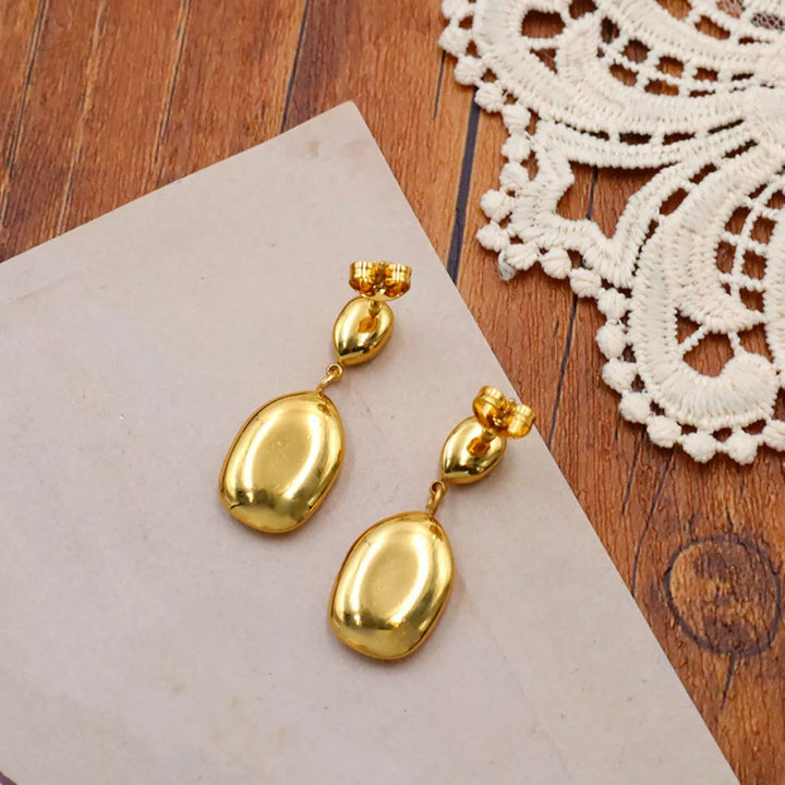 18K Gold-Plated Drop Earrings - cas7m