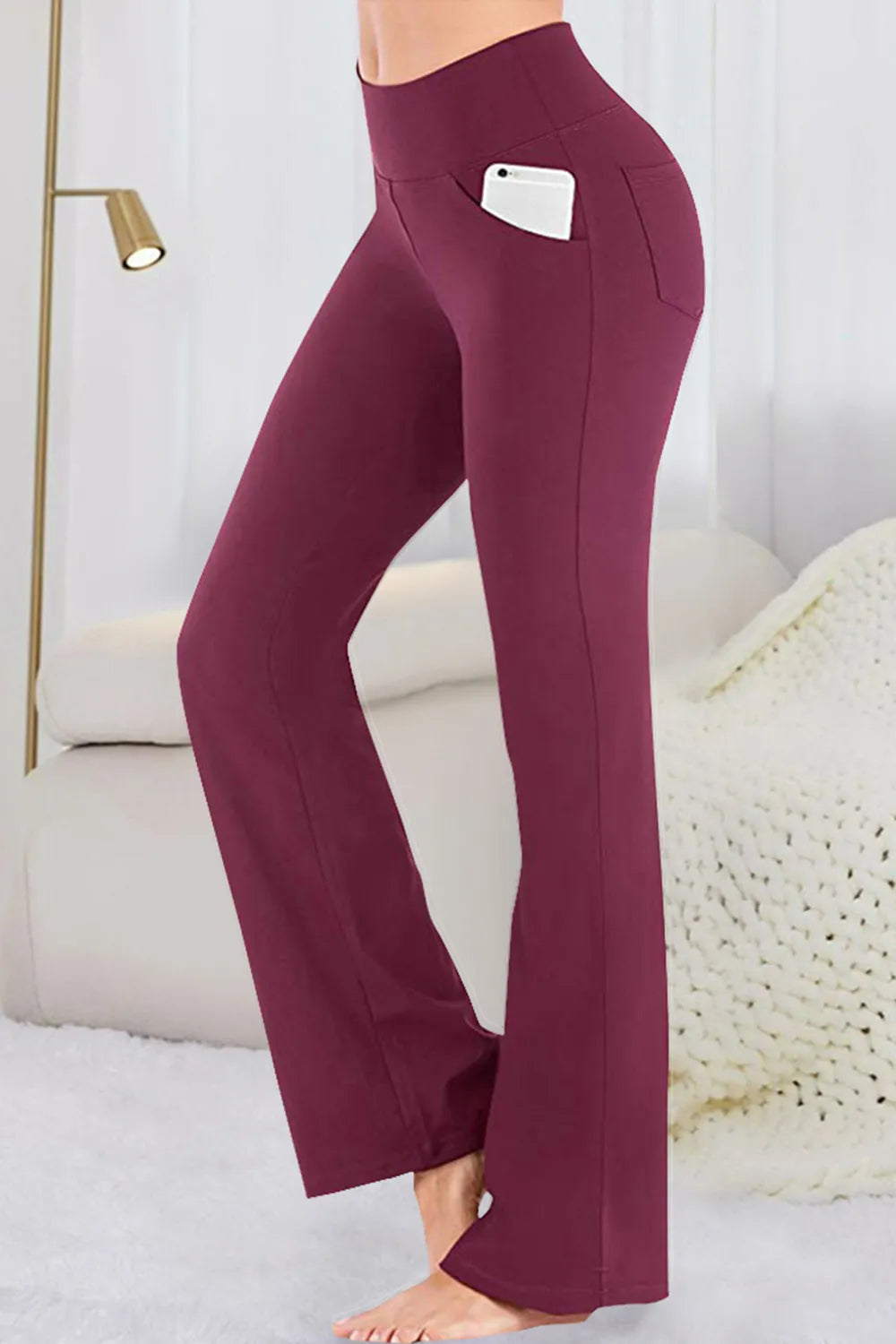Pocketed High Waist Active Pants - cas7m