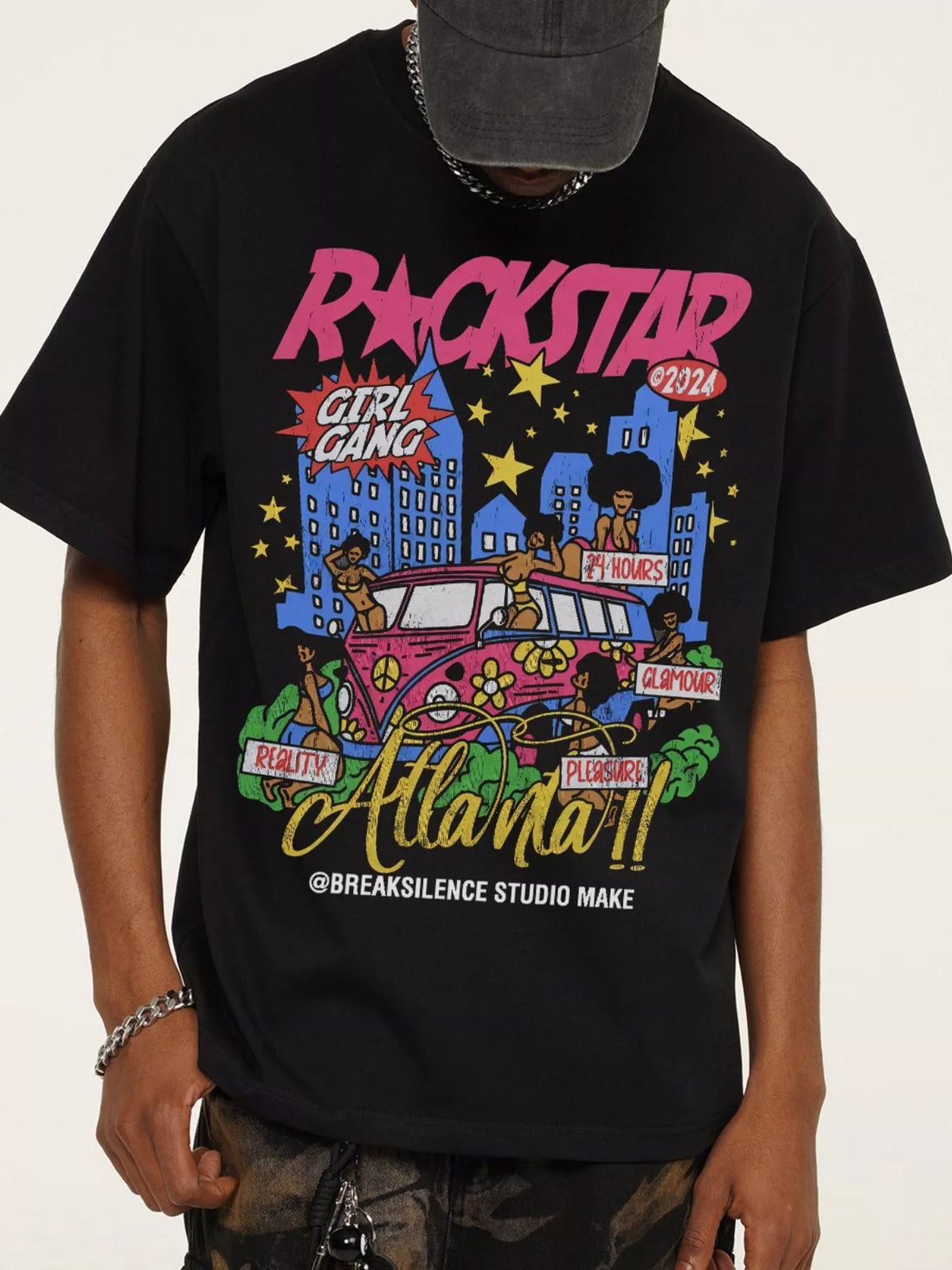 Men's Rockstar Graphic Short Sleeve T-Shirt - cas7m