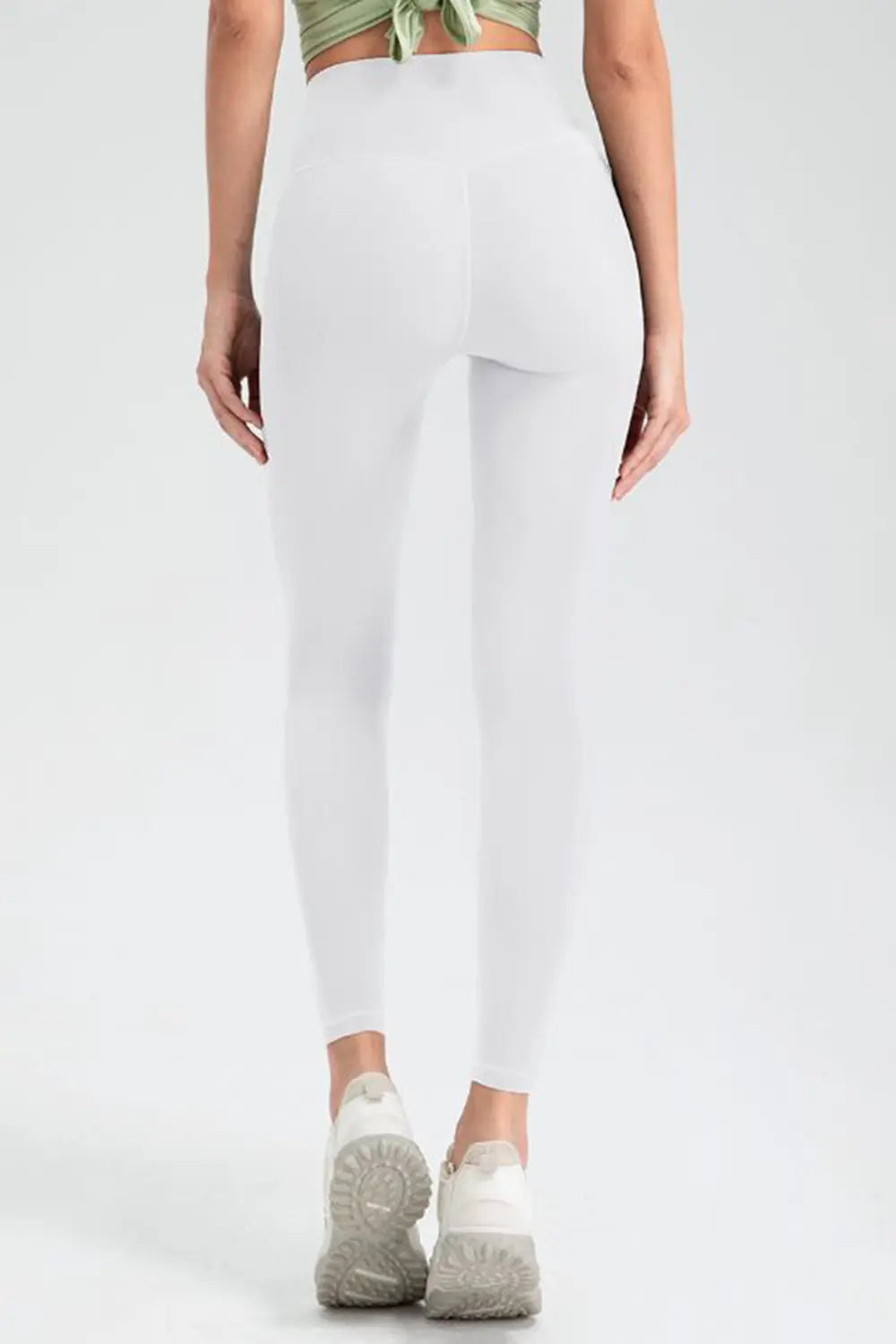 Wide Waistband High Waist Sport Leggings - cas7m