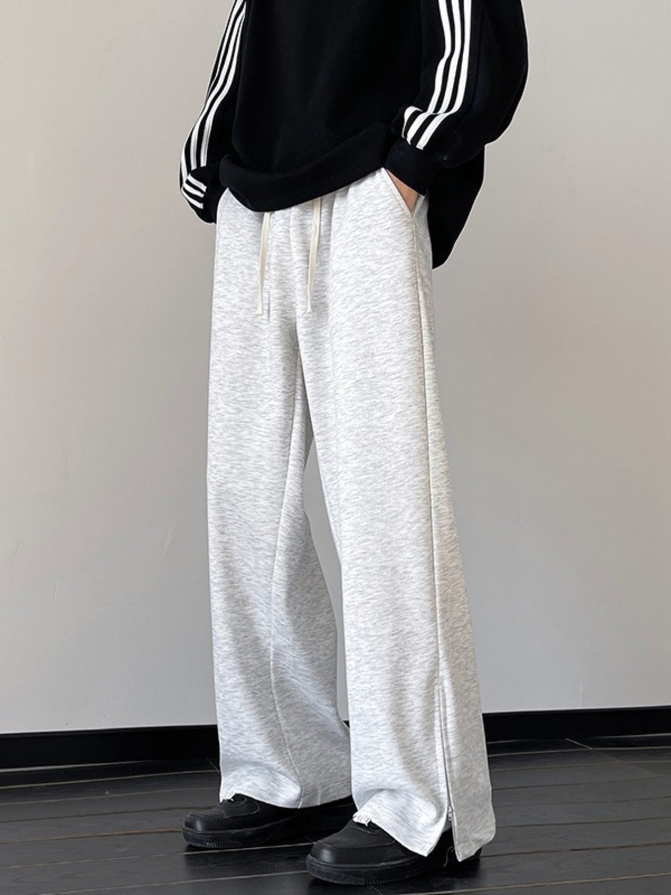 Men's Plus Size Drawstring Wide Leg Pants - cas7m