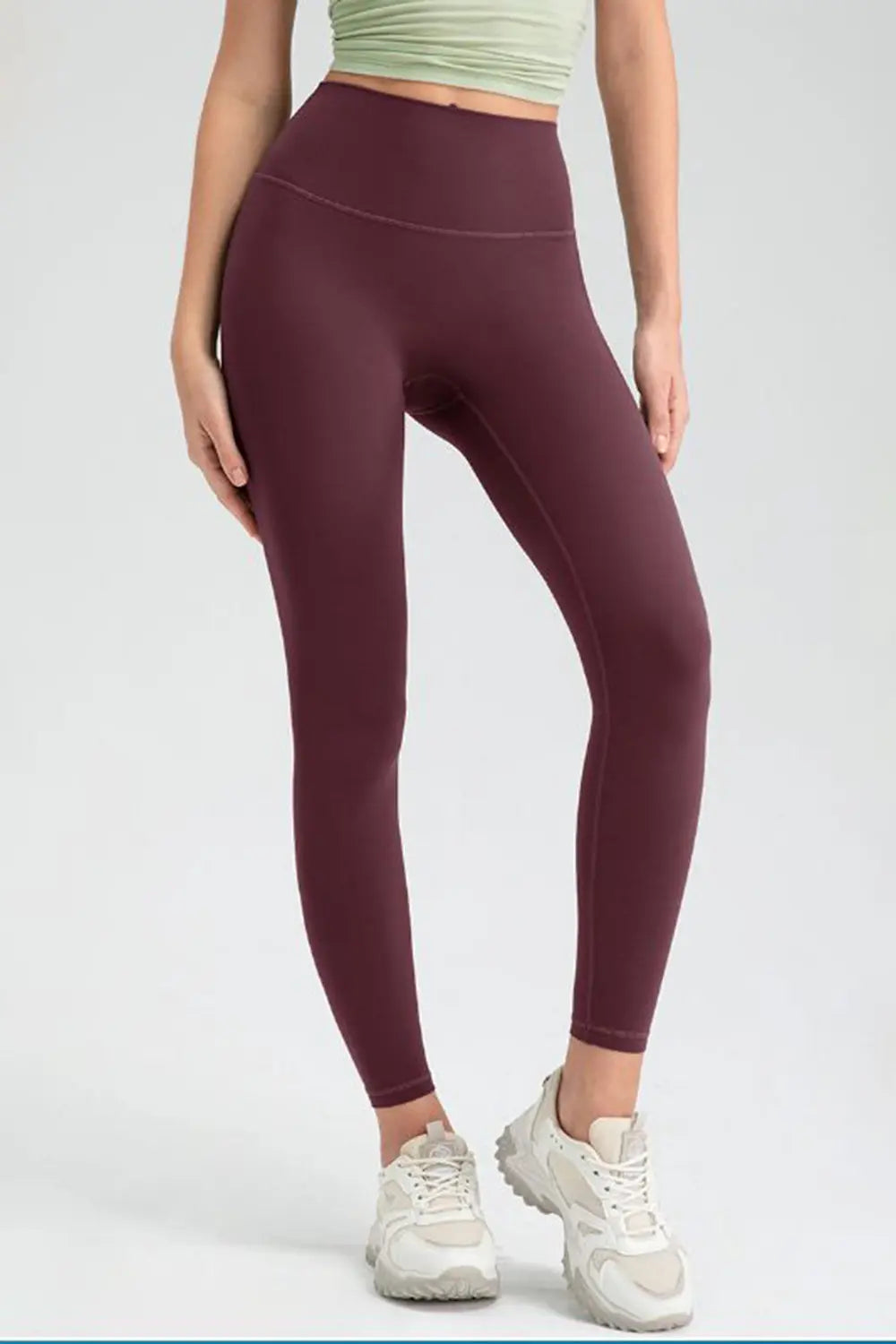 Wide Waistband High Waist Sport Leggings - cas7m