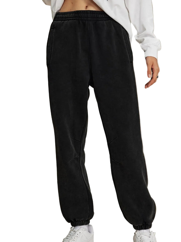 Men's Casual Elastic Waist Cotton Sweatpants - cas7m