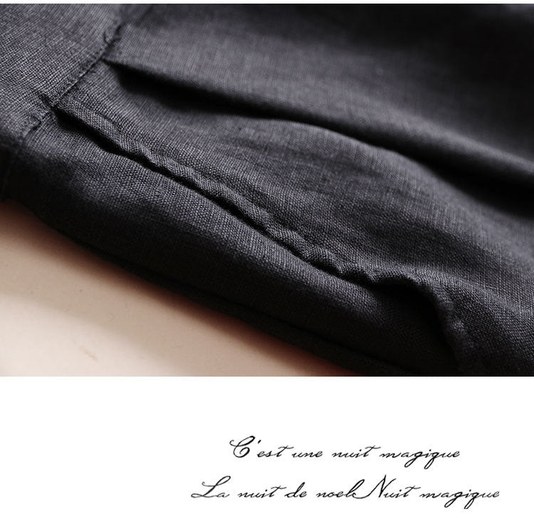Cotton Linen Women's Wide Leg Thin Casual Pants - cas7m
