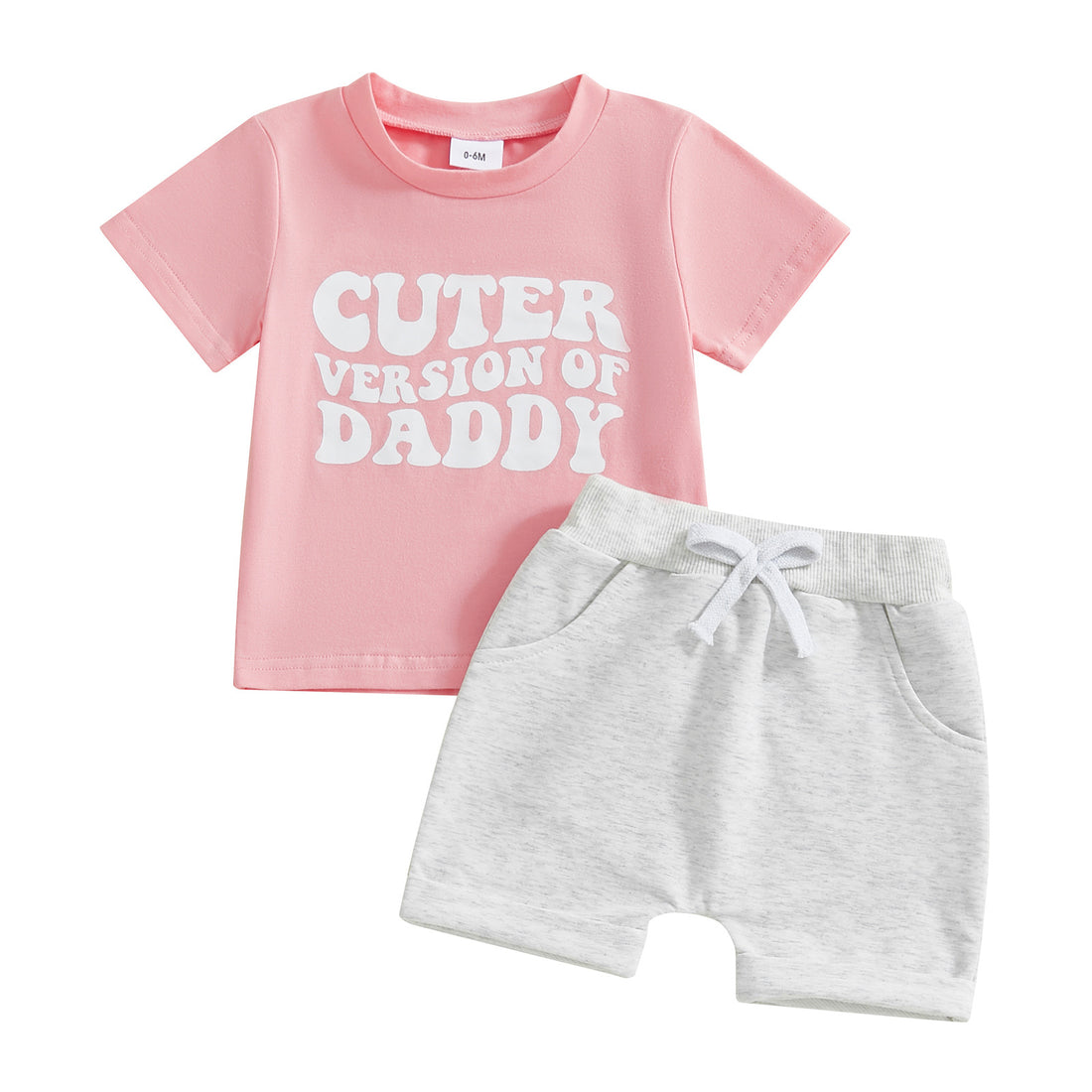 Baby Girl Letter Print Short-sleeve Suit - cas7m