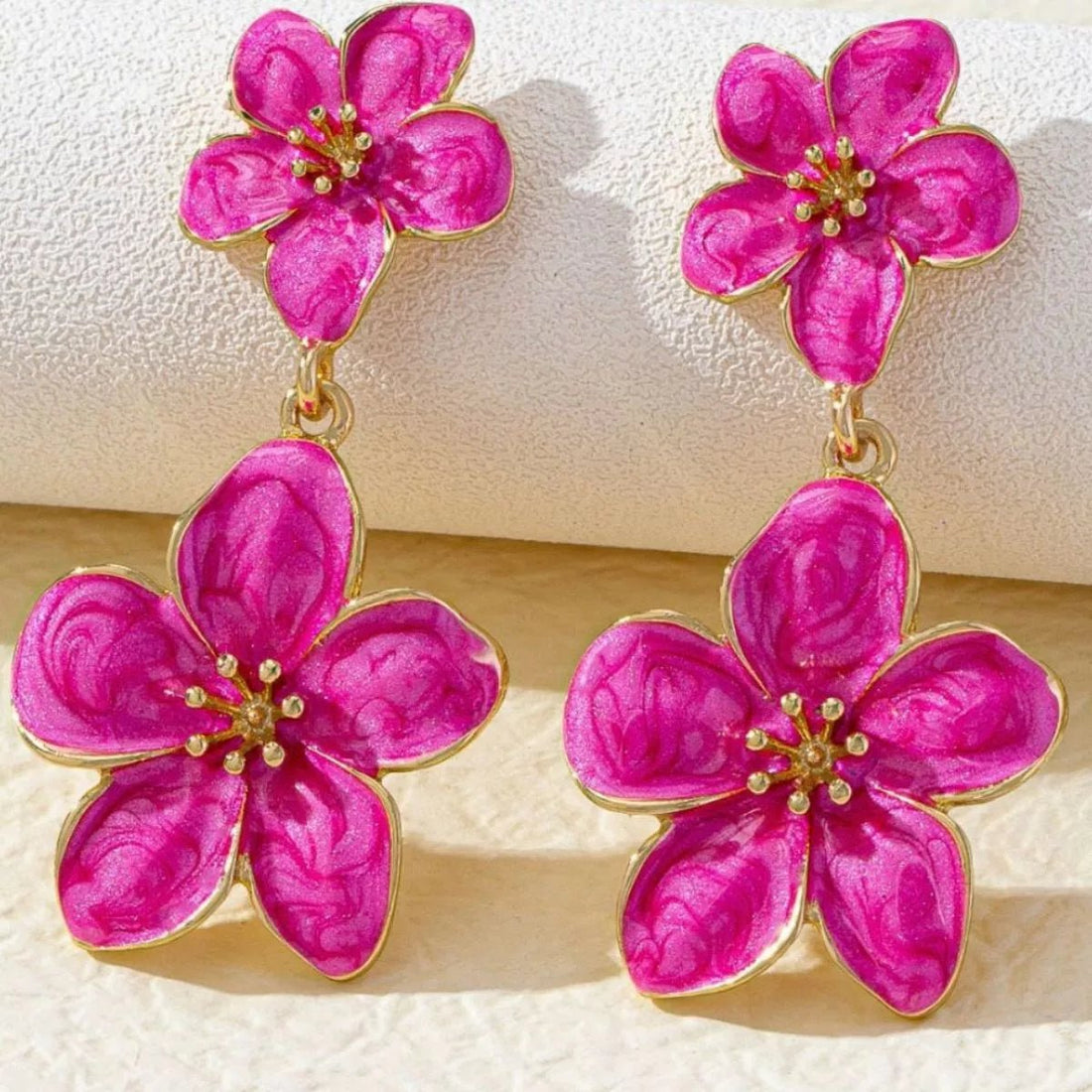 Flower Dangle Earrings - cas7m