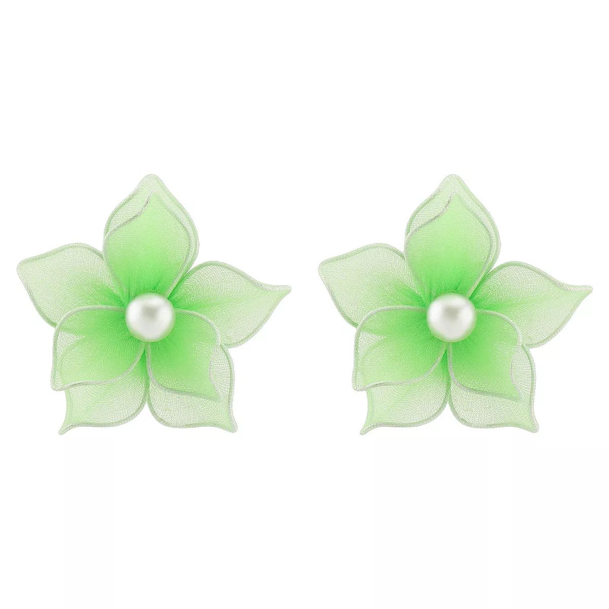 Flower Pearl Stud Earrings - cas7m