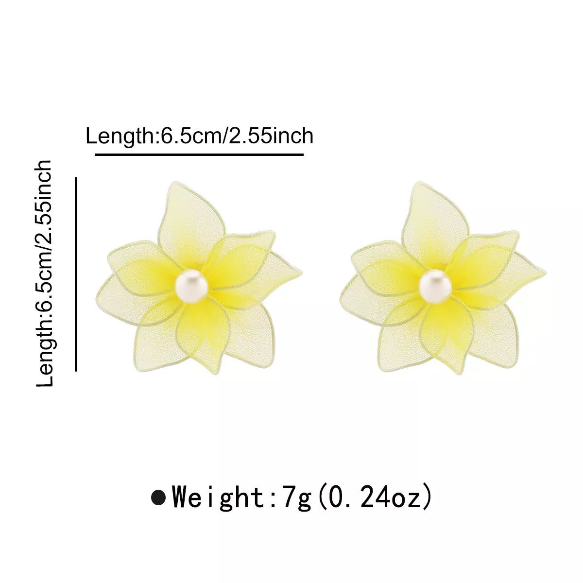 Flower Pearl Stud Earrings - cas7m