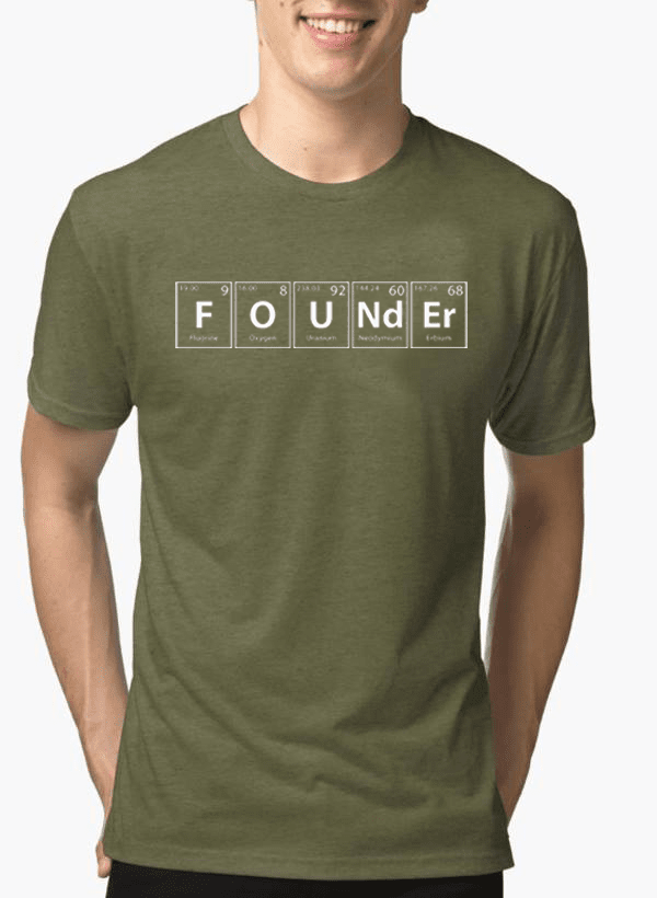 Founder Half Sleeves Melange T-shirt - cas7m