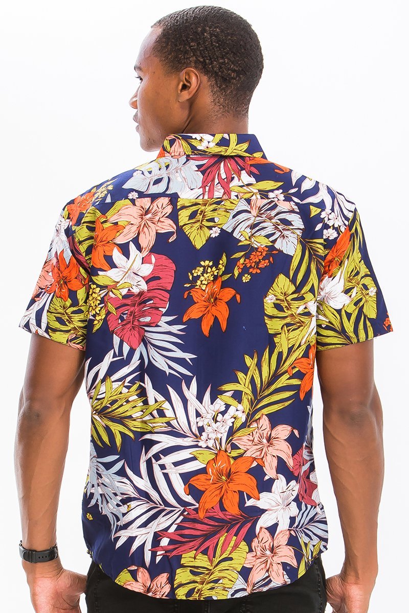 HAWAIIAN PRINT BUTTON DOWN SHIRT - HAWAIIAN PRINT BUTTON DOWN SHIRTHAWAIIAN PRINT BUTTON DOWN SHIRTWS7028-LLcas7mproduct_vendorcas7m