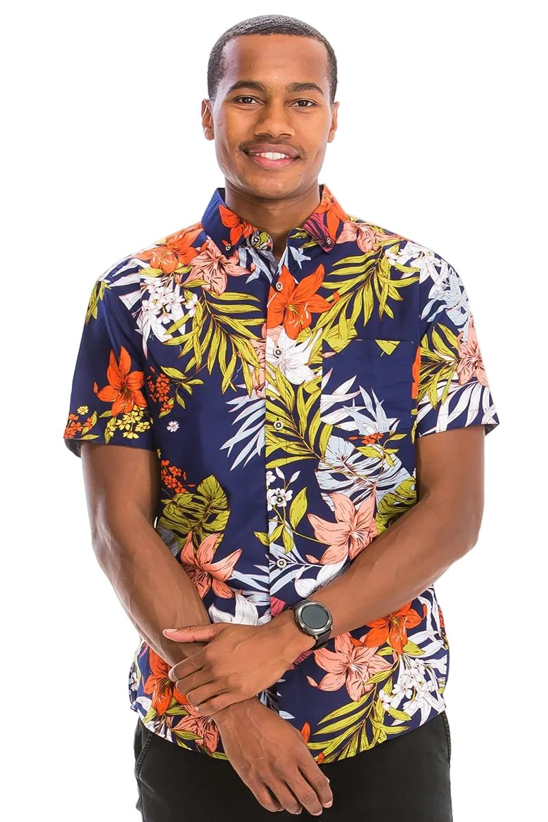 HAWAIIAN PRINT BUTTON DOWN SHIRT - HAWAIIAN PRINT BUTTON DOWN SHIRTHAWAIIAN PRINT BUTTON DOWN SHIRTWS7028-LLcas7mproduct_vendorcas7m