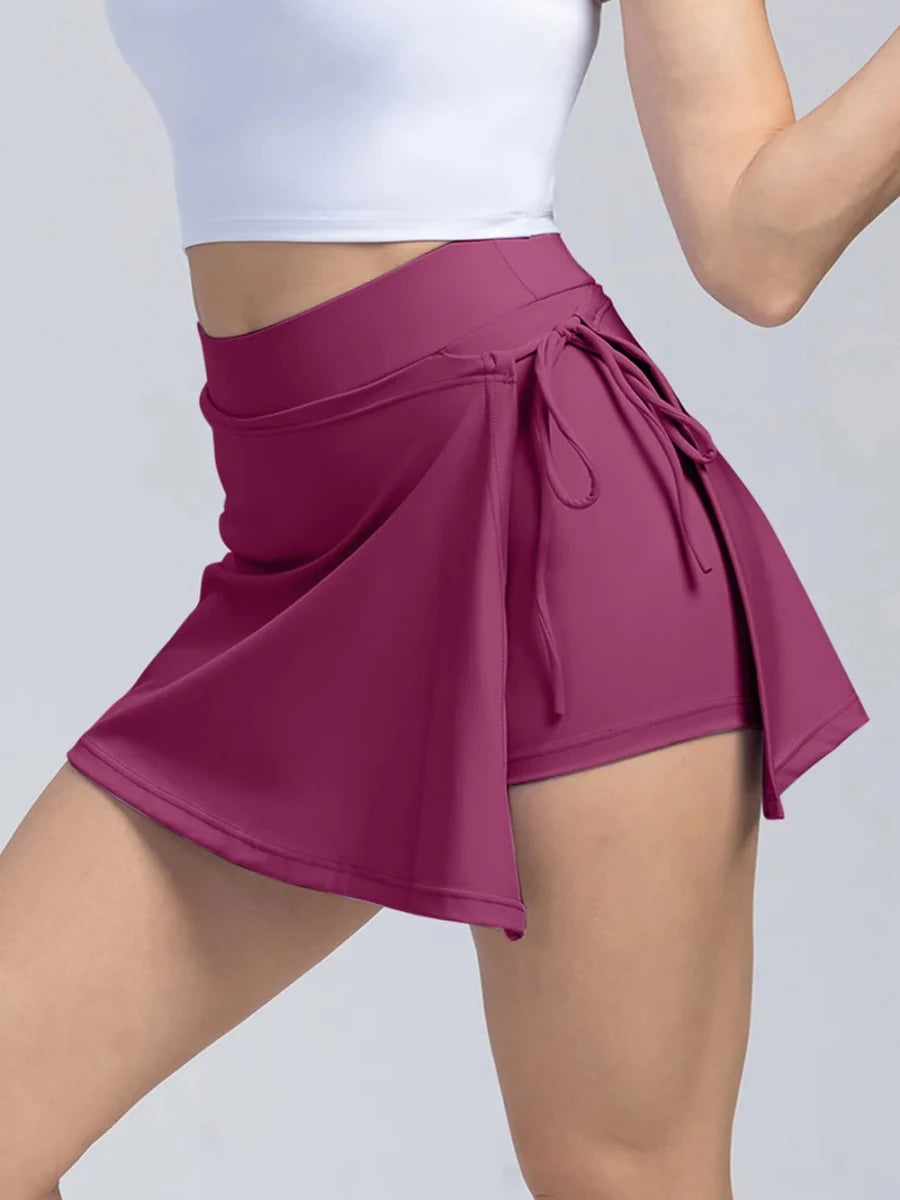 High Waist Active Skort with Pockets - cas7m