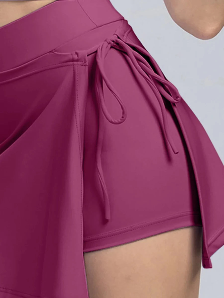High Waist Active Skort with Pockets - cas7m