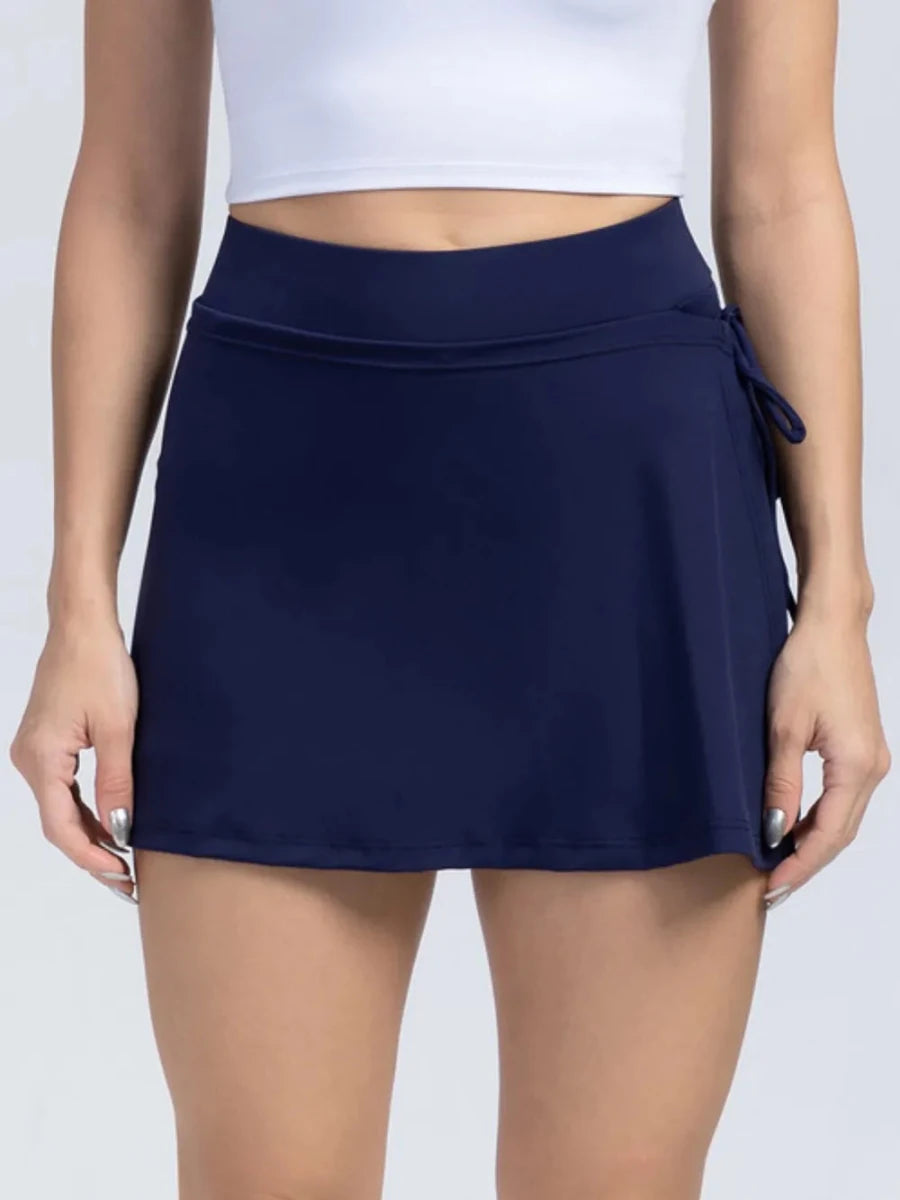 High Waist Active Skort with Pockets - cas7m