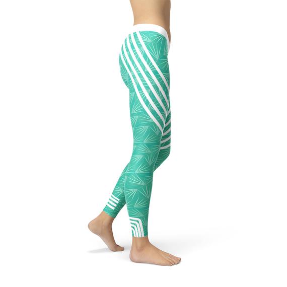 Turquoise Sports Leggings - cas7m