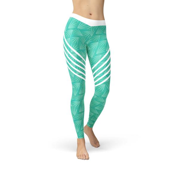 Turquoise Sports Leggings - cas7m