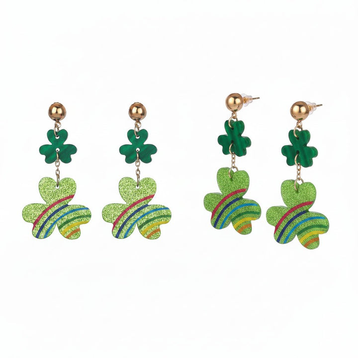 Lucky Clover Dangle Earrings - cas7m