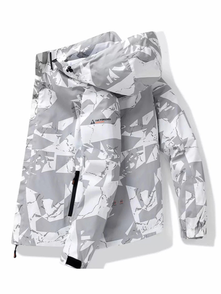 Men's Plus Size Camouflage Waterproof Outdoor Jacket - cas7m