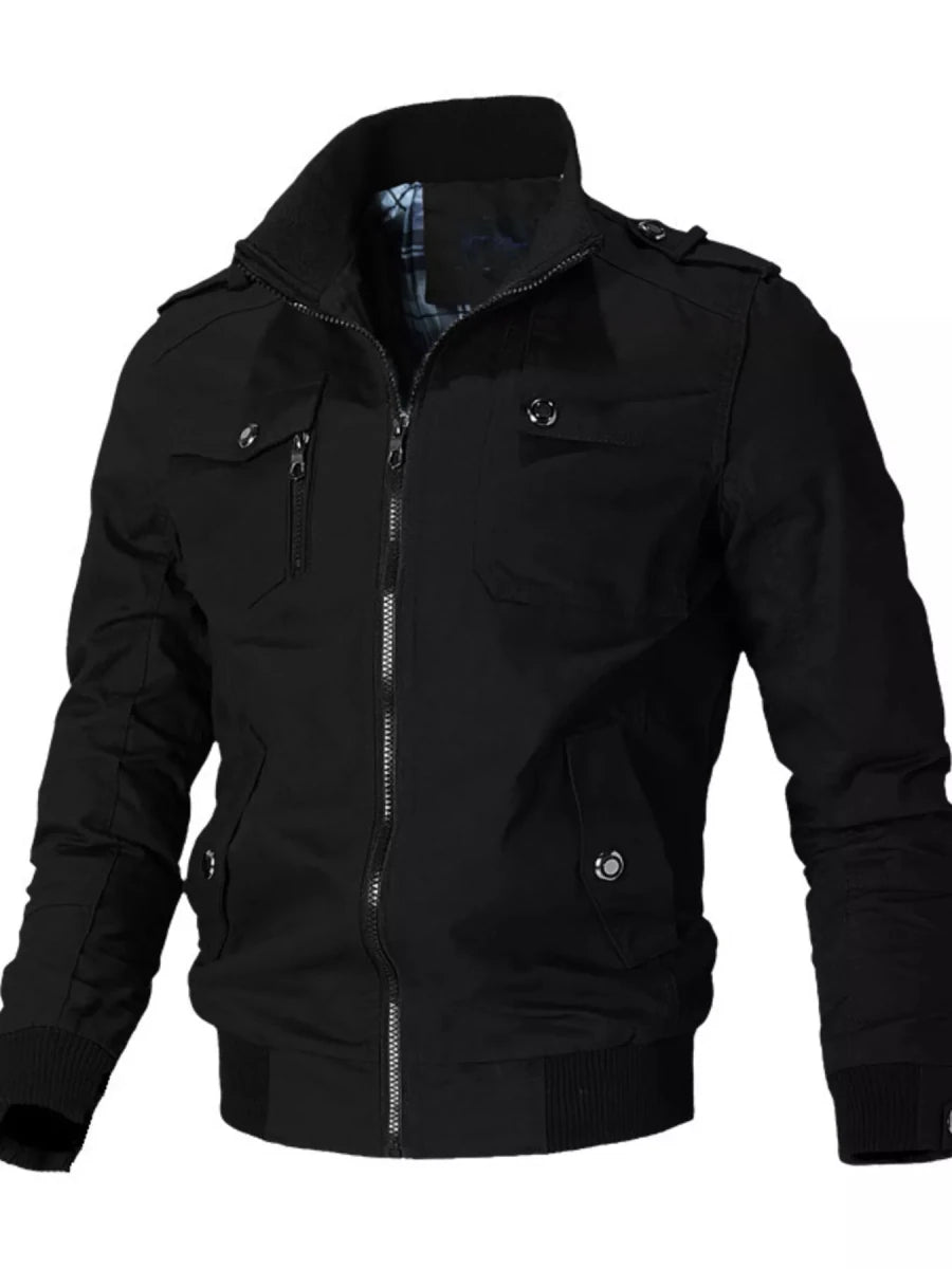 Men's Plus Size Casual Zip Up Lightweight Jacket - cas7m