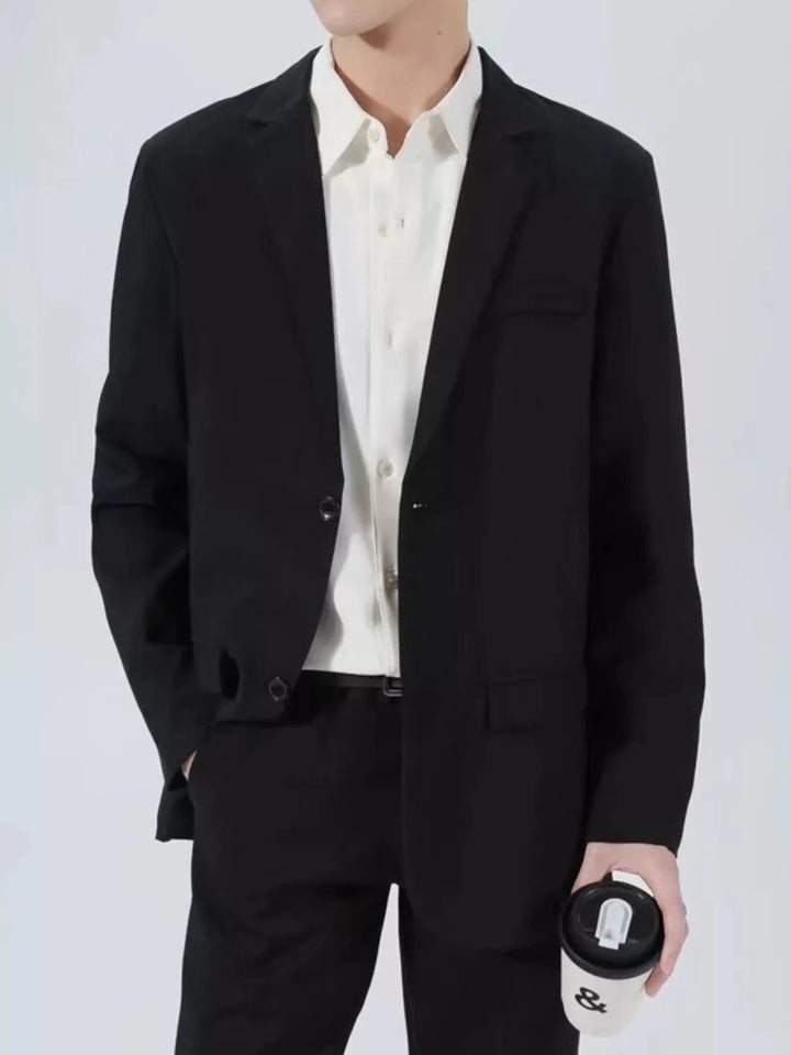 Men's Plus Size Classic Fit Two-Button Blazer - cas7m