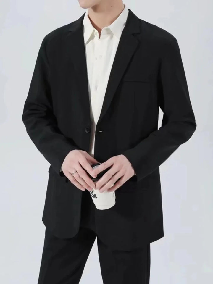 Men's Plus Size Classic Fit Two-Button Blazer - cas7m