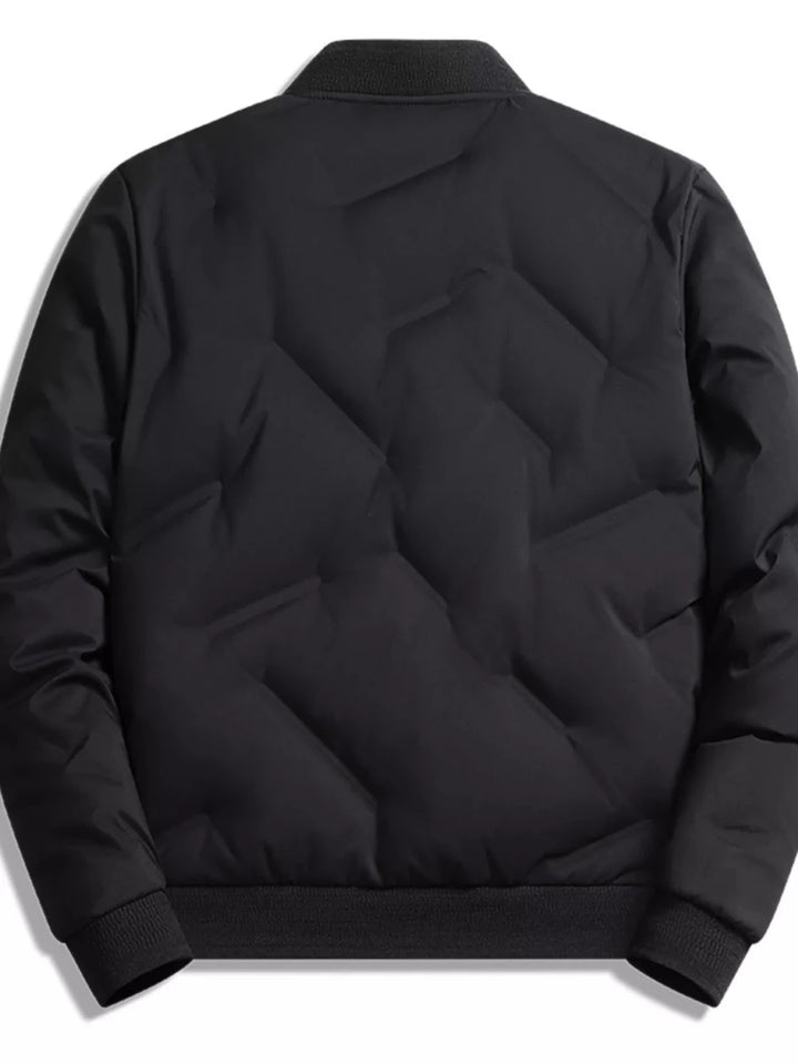 Men's Plus Size Lightweight Padded Bomber Jacket - cas7m
