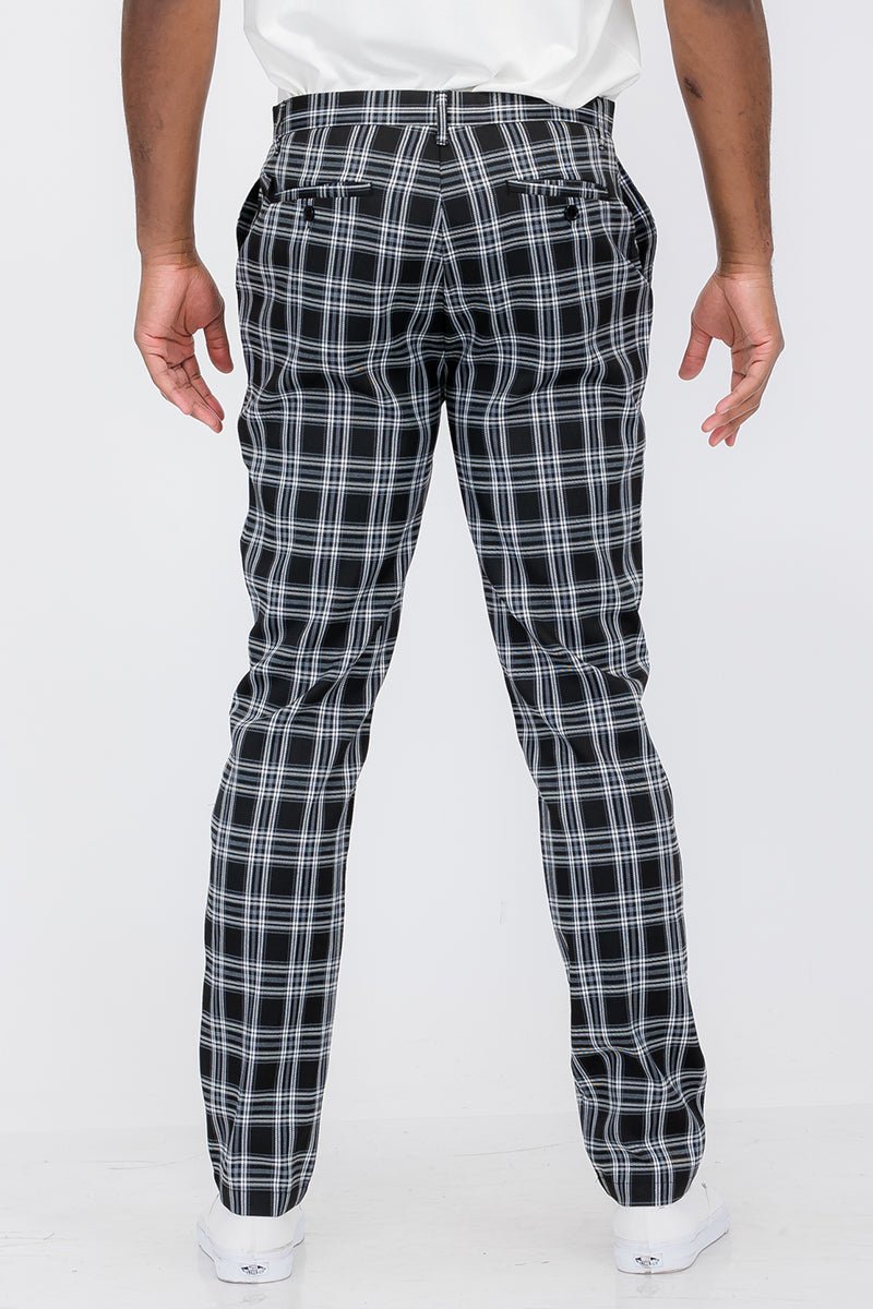 Plaid Slim Fit Trouser Pants SR010 - Plaid Slim Fit Trouser Pants SR010Plaid Slim Fit Trouser Pants SR010SR010-3030cas7mproduct_vendorcas7m