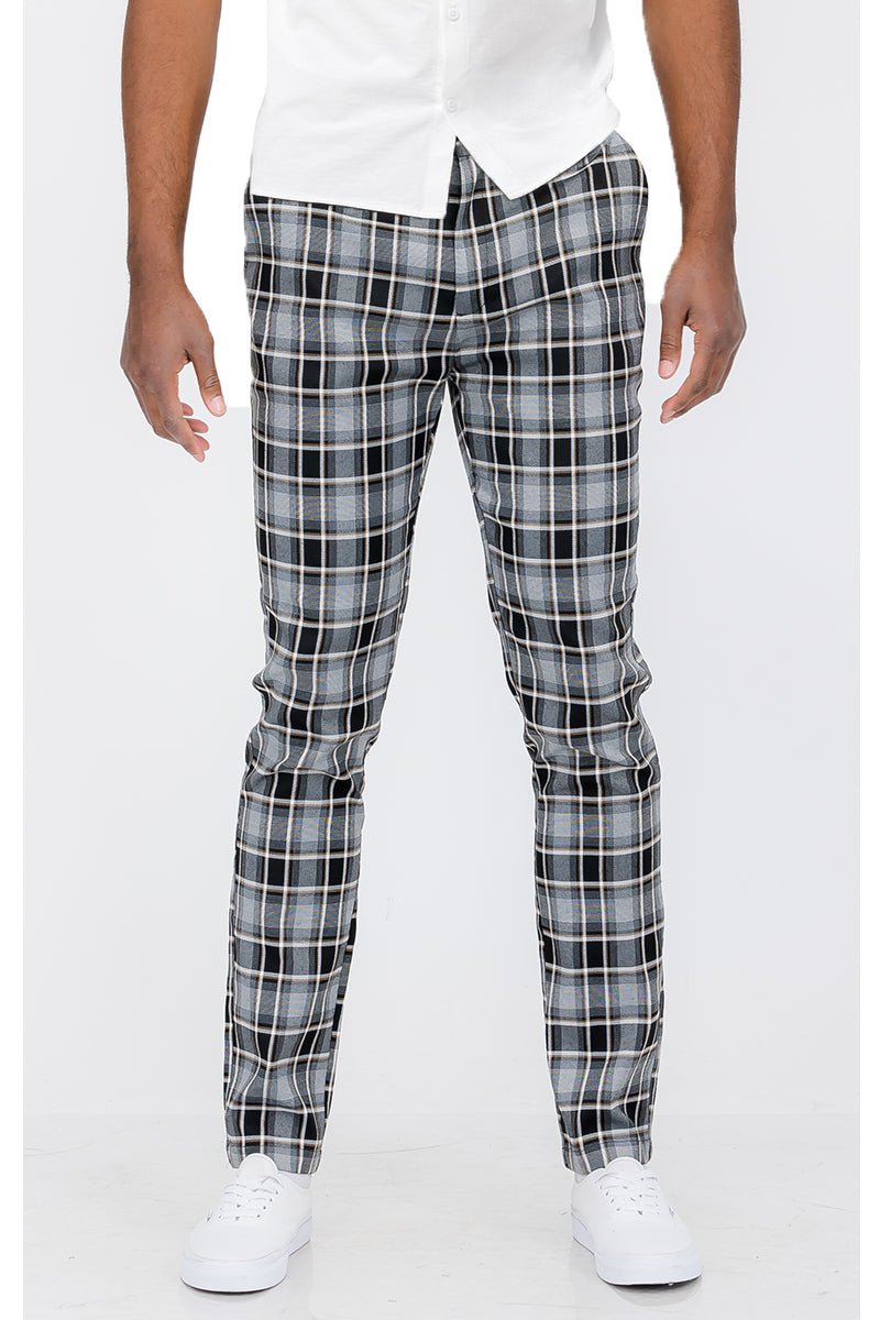 Plaid Slim Fit Trouser Pants SR012 - Plaid Slim Fit Trouser Pants SR012Plaid Slim Fit Trouser Pants SR012SR012-3030cas7mproduct_vendorcas7m