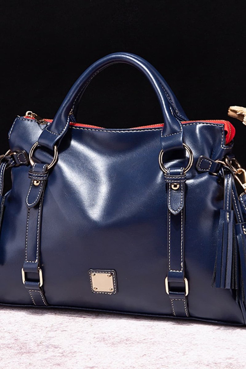 PU Leather Handbag with Tassels - PU Leather Handbag with TasselsOne SizePU Leather Handbag with Tassels - cas7m101300186792432101300186792432Dark Bluecas7mproduct_vendorcas7m