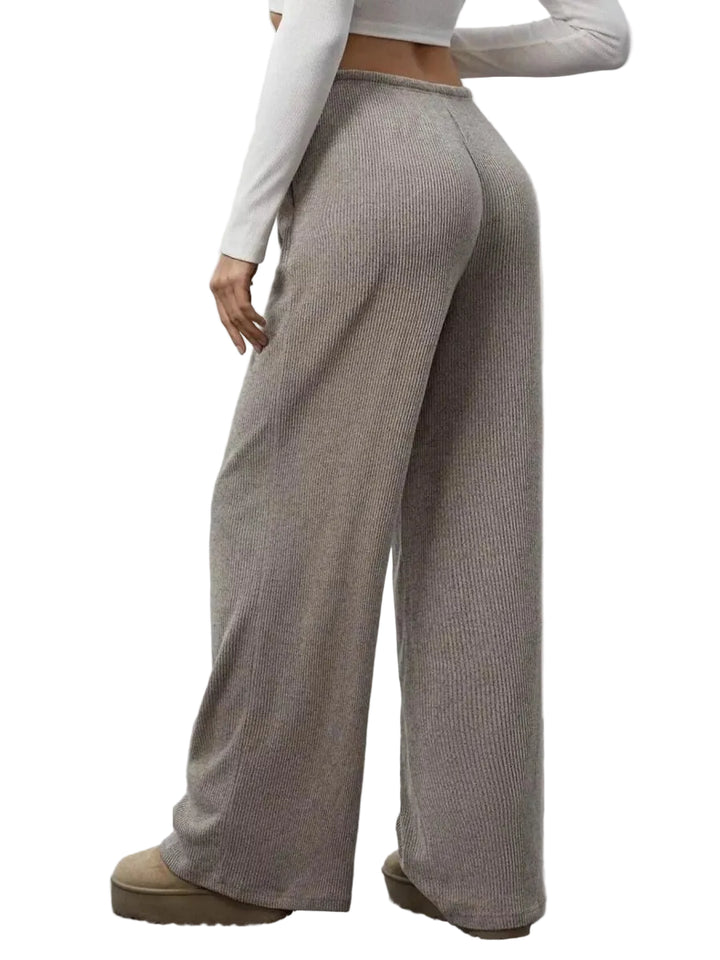 Relaxed Fit Wide Leg Pants - cas7m