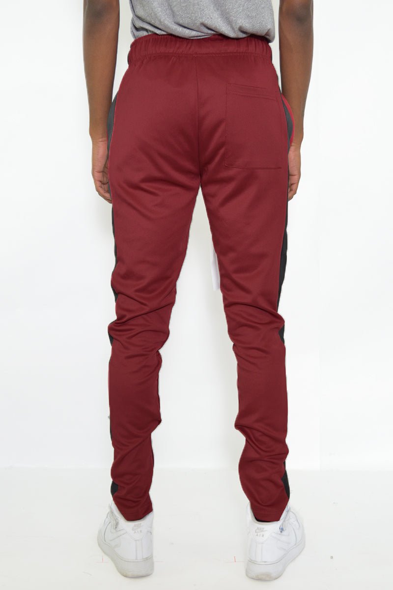 SLIM FIT TRACK PANTS - SLIM FIT TRACK PANTSSLIM FIT TRACK PANTSTP123-BURGUNDY-SS-30"cas7mproduct_vendorcas7m