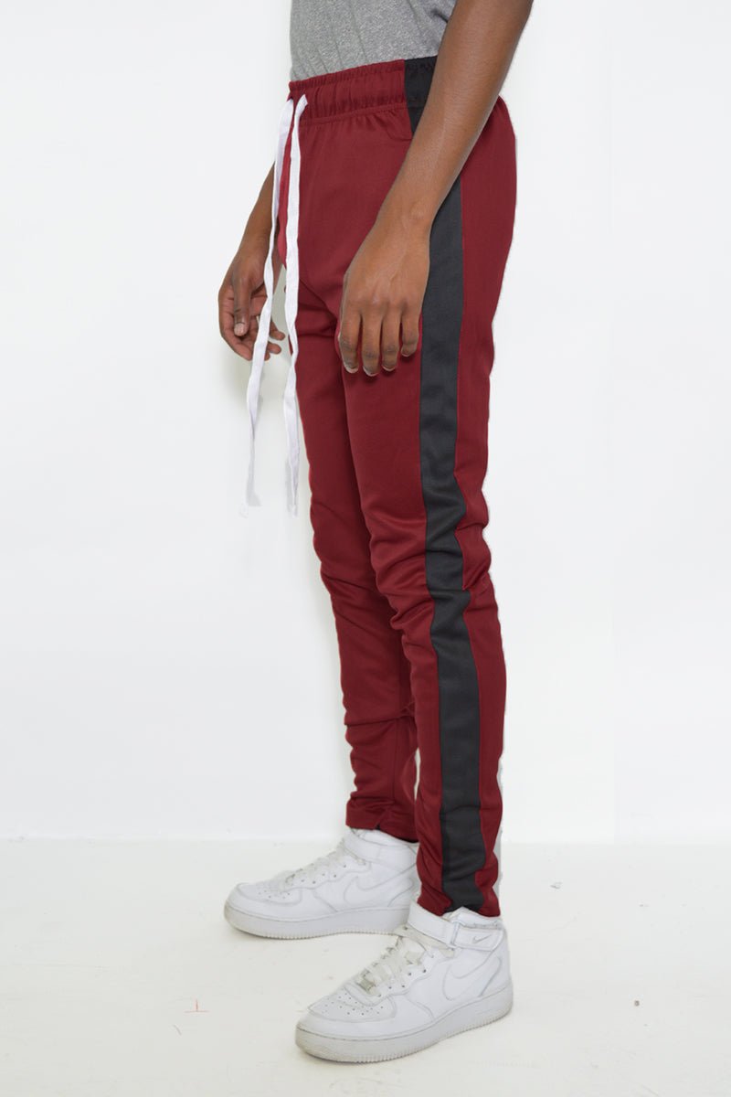 SLIM FIT TRACK PANTS - SLIM FIT TRACK PANTSSLIM FIT TRACK PANTSTP123-BURGUNDY-SS-30"cas7mproduct_vendorcas7m