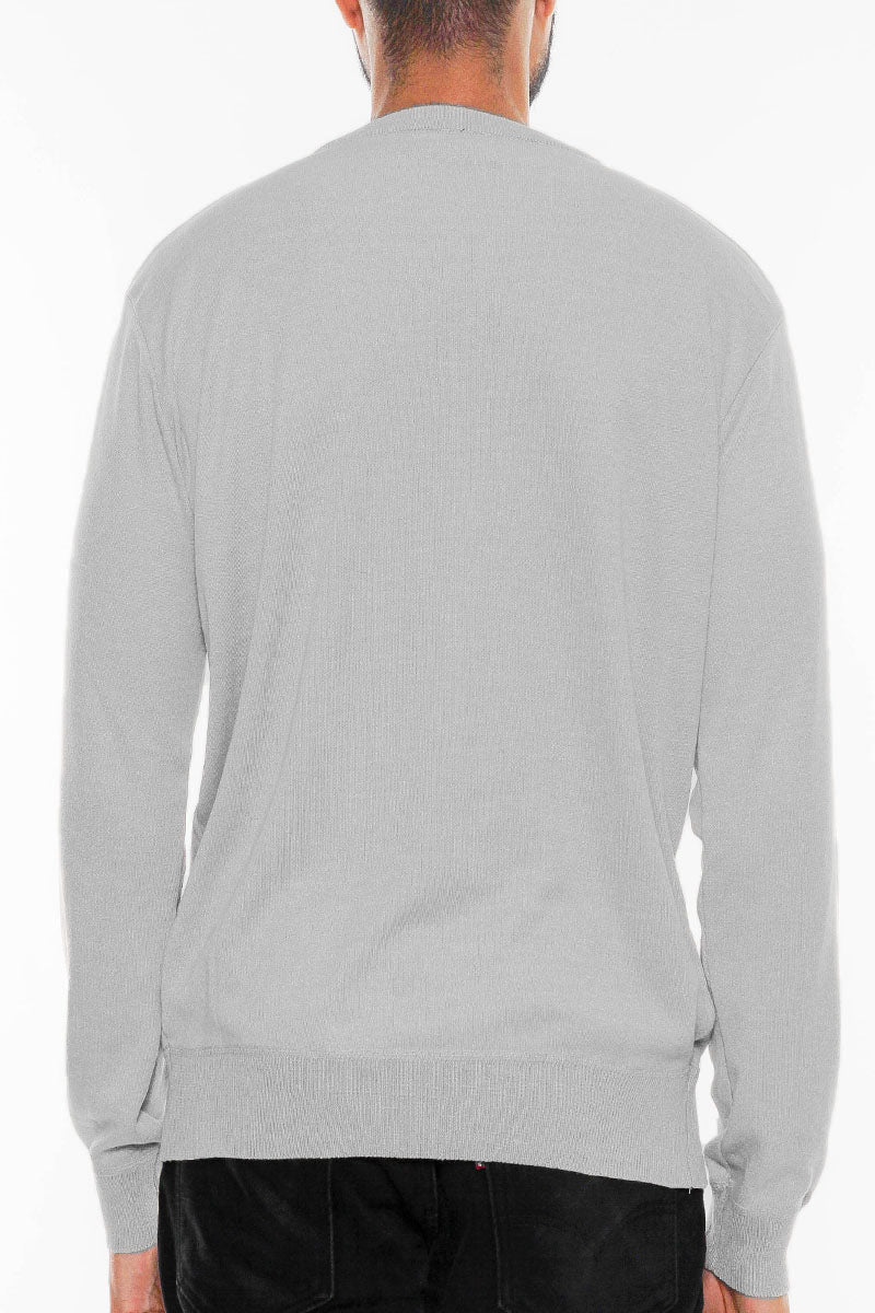 Solid Vneck Knit Pullover Sweater - Solid Vneck Knit Pullover SweaterSolid Vneck Knit Pullover SweaterNR2013-GREY-SScas7mproduct_vendorcas7m