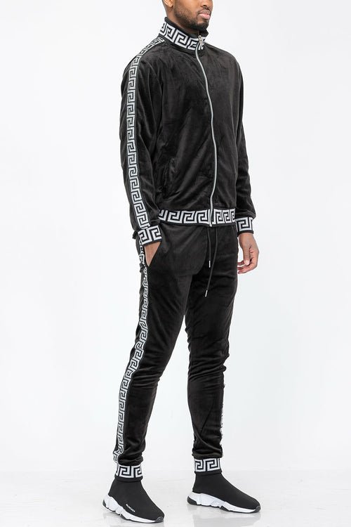 Status Velour Track Set SET578-778 - Status Velour Track Set SET578-778Black SilverStatus Velour Track Set SET578-778SET-578-778-BLKSV-XLXLcas7mproduct_vendorcas7m