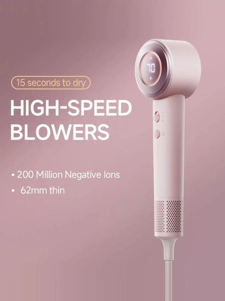 TurboIon Pro: Compact High-Speed Hair Dryer with Temperature Control - cas7m