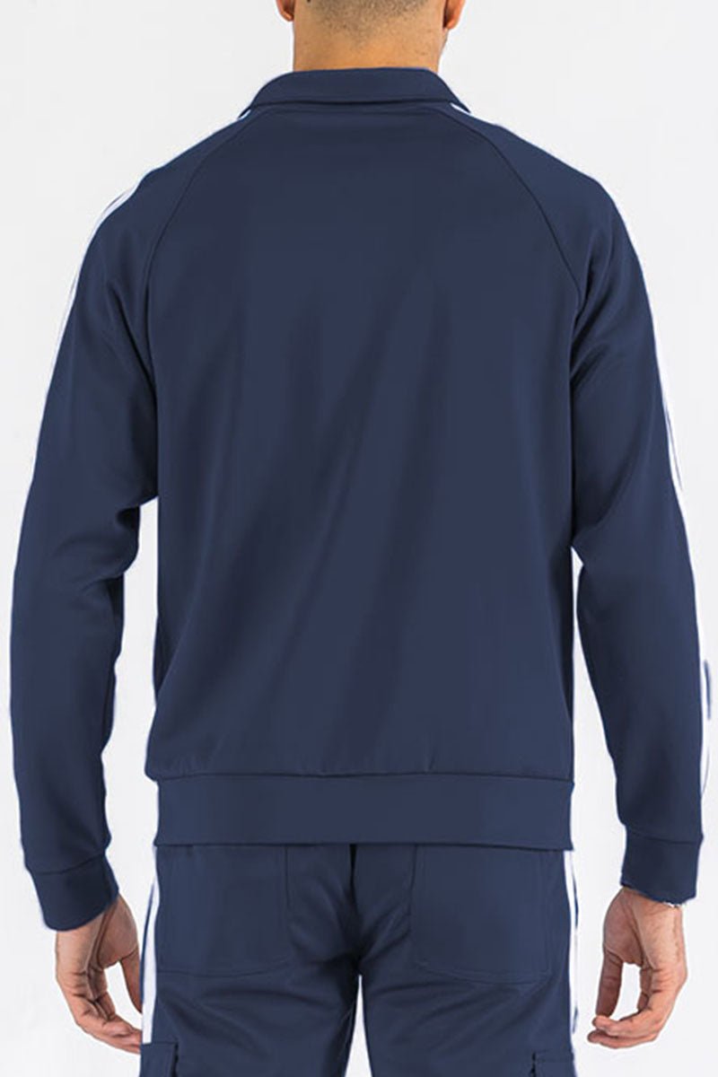 Two Stripe Zip Up Track Jacket TJ700 - Two Stripe Zip Up Track Jacket TJ700Two Stripe Zip Up Track Jacket TJ700TJ700-NAVY-2XL2XLcas7mproduct_vendorcas7m