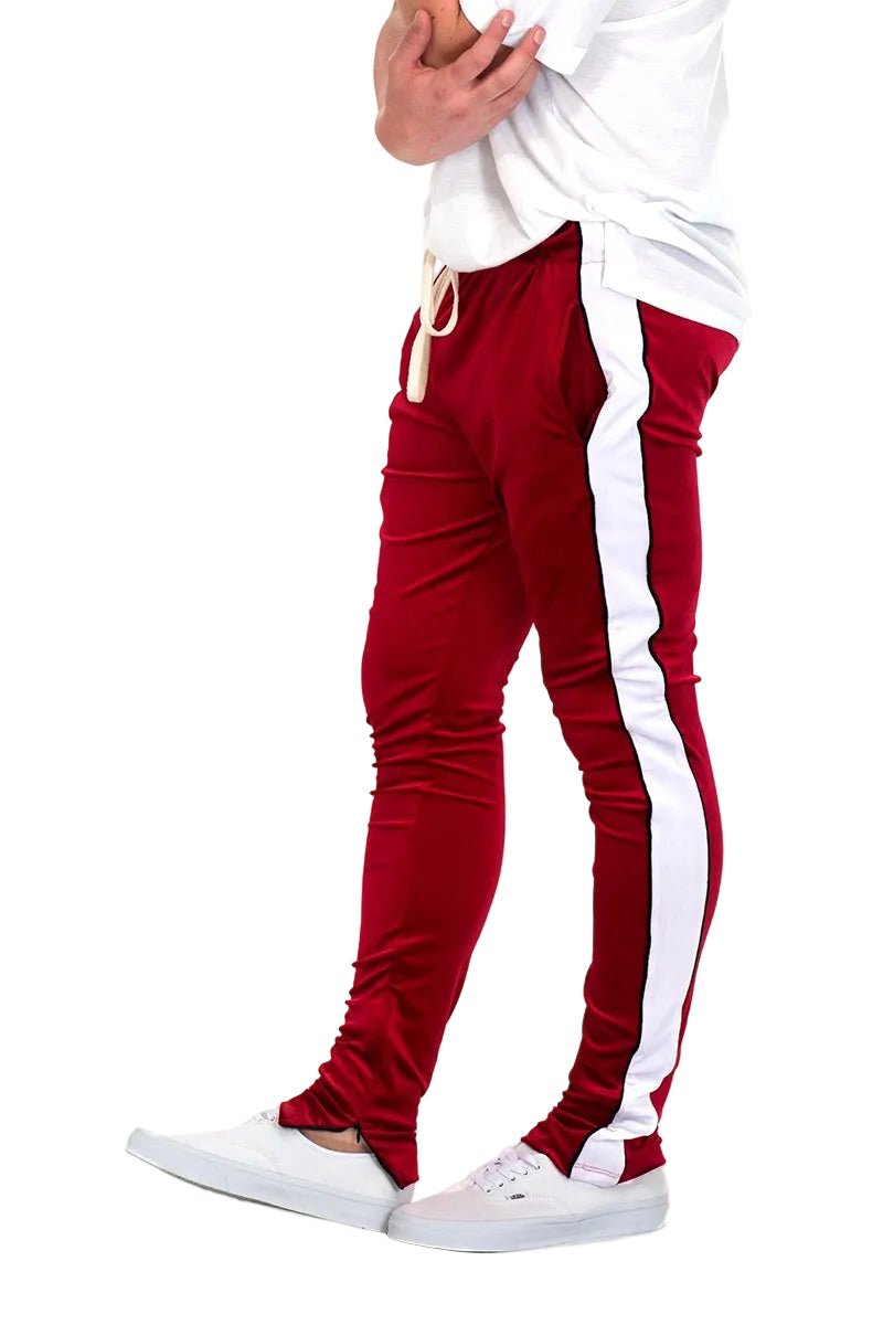 VELVET PANTS SIDE STRIPE PIPING JOGGERS ANKLE ZIPPER P154 - VELVET PANTS SIDE STRIPE PIPING JOGGERS ANKLE ZIPPER P154VELVET PANTS SIDE STRIPE PIPING JOGGERS ANKLE ZIPPER P154P154-RD-LL-34cas7mproduct_vendorcas7m