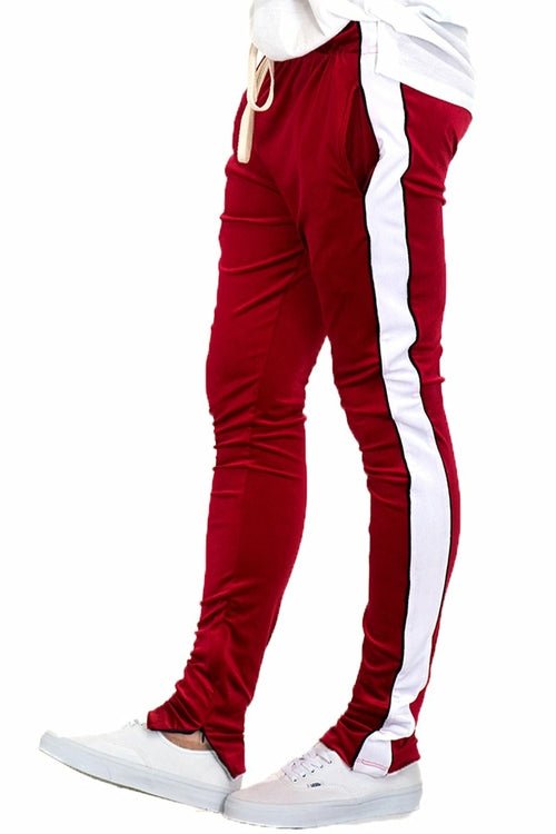 VELVET PANTS SIDE STRIPE PIPING JOGGERS ANKLE ZIPPER P154 - VELVET PANTS SIDE STRIPE PIPING JOGGERS ANKLE ZIPPER P154VELVET PANTS SIDE STRIPE PIPING JOGGERS ANKLE ZIPPER P154P154-RD-LL-34cas7mproduct_vendorcas7m